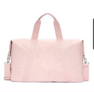 NWT Victoria's Secret XL Metallic Light Blush Pink Duffle Bag *read 25x14x8